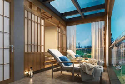 新中式别墅阳台3D模型下载